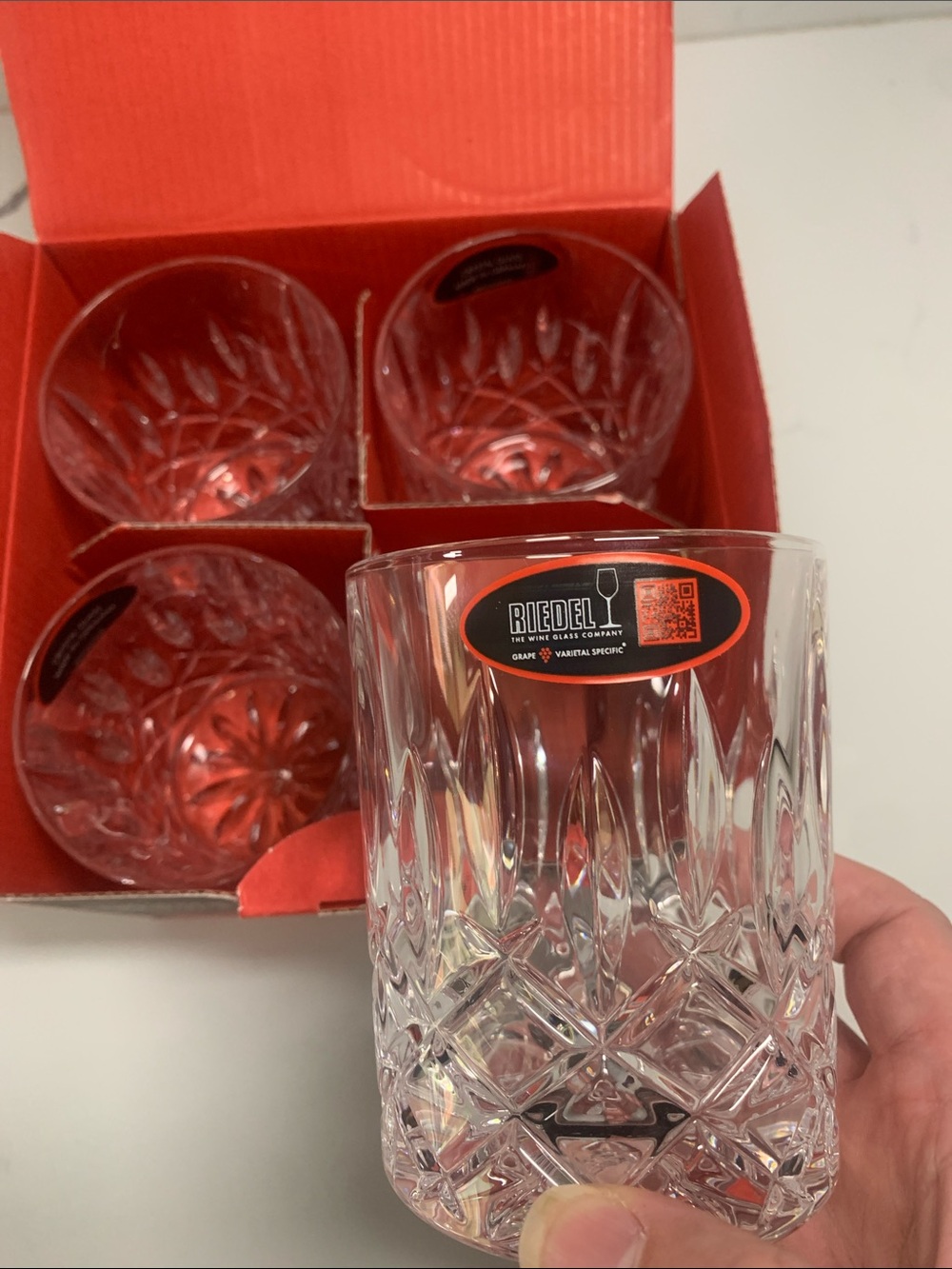 NEW Riedel Double Old Fashioned Crystal Glass Set of 4 10oz - Picture 5 of 7
